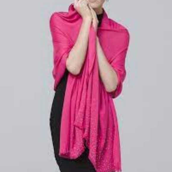 White House Black Market Accessories - WHBM hot pink Studded Wrap